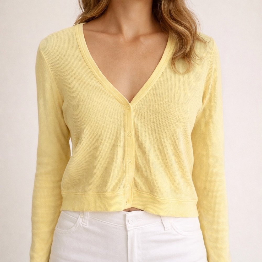 Pact Daffodil Noa Baby Cardigan 100% Cotton Yellow Large
